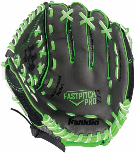Franklin Fastpitch Pro Series Regular Softball Glove - Lime/Black Perspective: front