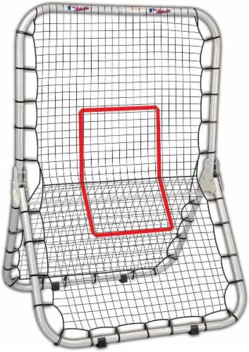 Franklin MLB Junior Deluxe Training Net - Black/Red Perspective: front