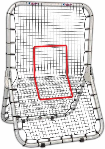 Franklin MLB Junior Deluxe Training Net - Black/Red Perspective: front