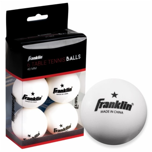 Franklin 1 Star Table Tennis Balls - White Perspective: front