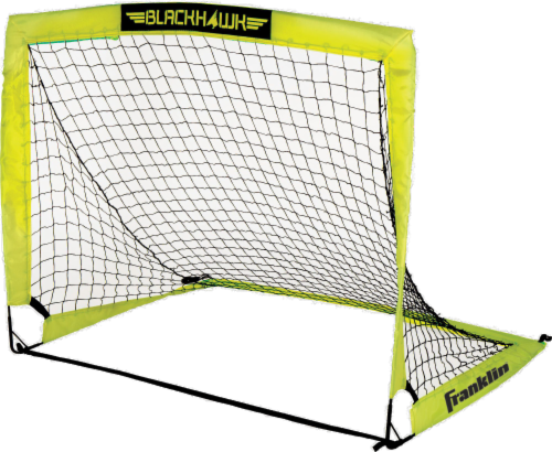Franklin Black Hawk Portable Soccer Goal - Yellow Perspective: front