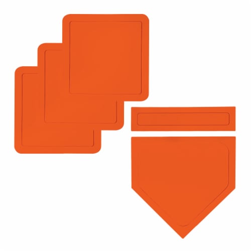 Franklin Deluxe Throw Down Rubber Base Set - Orange Perspective: front