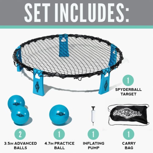Franklin Spyderball Game Set - Black / Blue Perspective: front