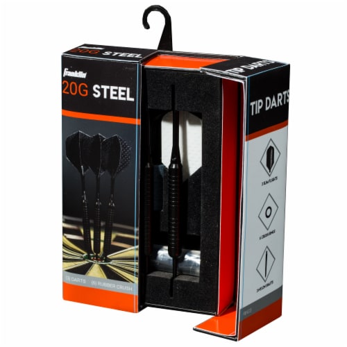 Franklin 20G Steel Darts - Black Perspective: front