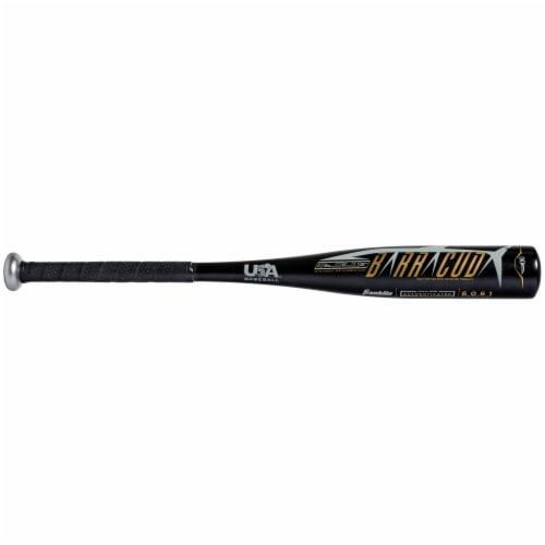 Franklin USA Baseball Barracuda 6061 Aluminum Alloy Teeball Bat - Black Perspective: front