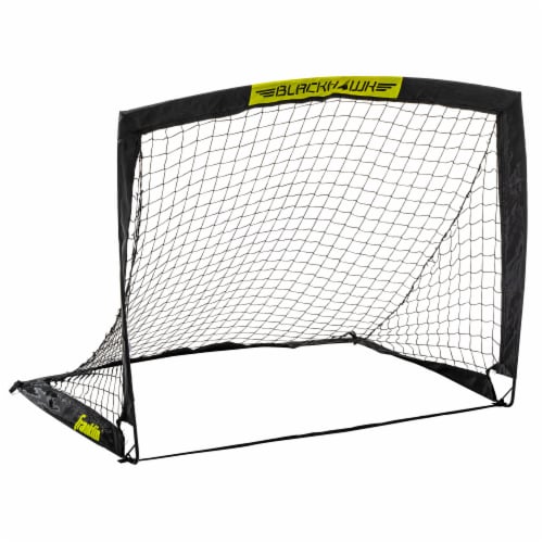 Franklin Blackhawk Soccer Goal - Black/Yellow Perspective: front