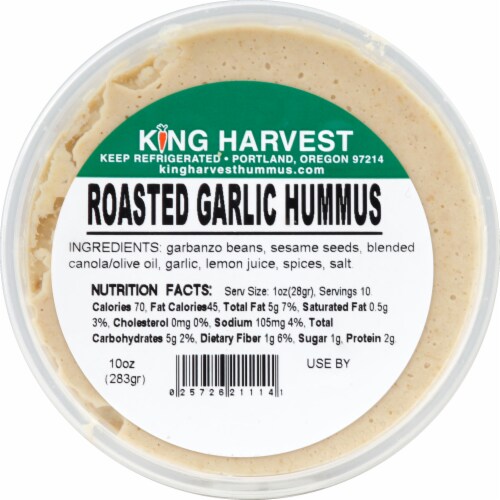 King Harvest Roasted Garlic Hummus Perspective: front