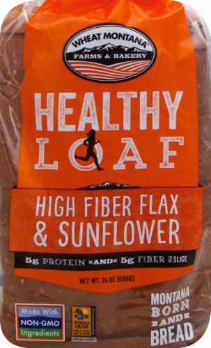 Wheat Montana™ Healthy Loaf High Fiber Flax Seed Bread Perspective: front