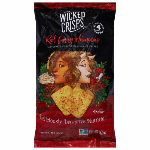 Wicked Crisps™ Red Curry Hummus Crisps Perspective: front