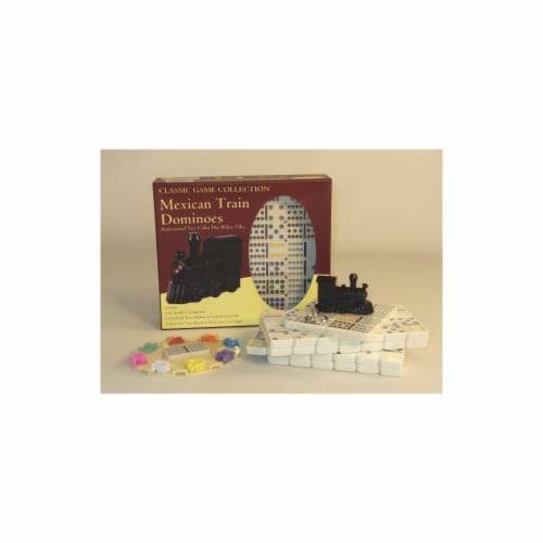 John Hansen Co. Co. 51294MT Double 12, Mexican Train - Double 12 Dominoes Perspective: front