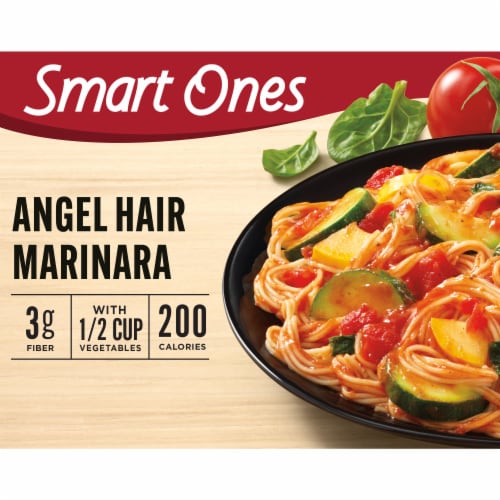 Smart Ones Angel Hair Pasta Marinara with Spinach & Zucchini Frozen Meal Perspective: front