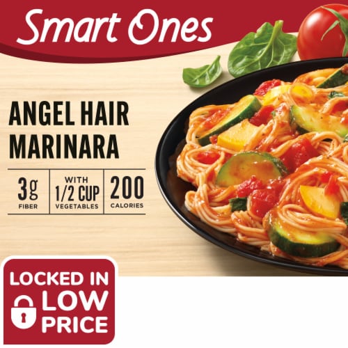 Smart Ones Angel Hair Marinara Frozen Meal, Box Perspective: front