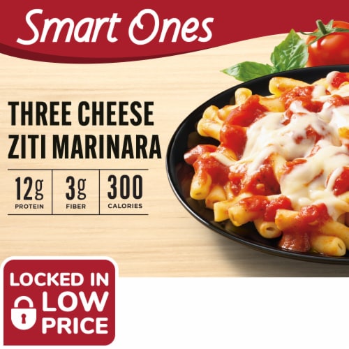 Smart Ones Three Cheese Ziti Pasta Marinara Frozen Meal Perspective: front