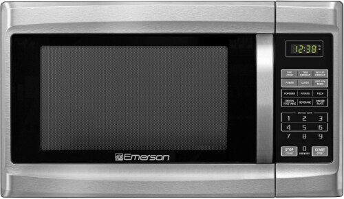Emerson Professional Series 1.3 Cubic-Foot Microwave Oven - Stainless Steel Perspective: front