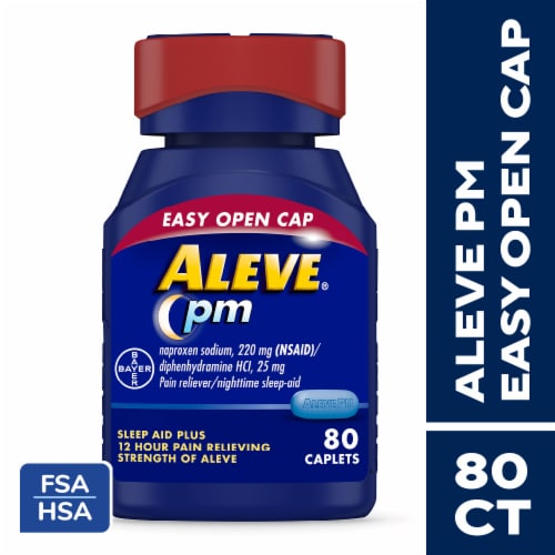 Aleve® PM Pain Relief Plus Sleep Aid in Easy Open Arthrtitis Cap Perspective: front