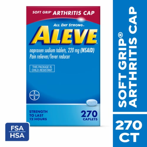 Aleve® Soft Grip® Arthritis Cap Caplets 220 mg Perspective: front