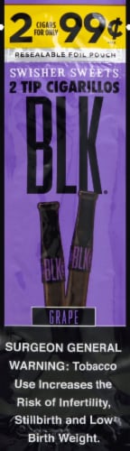 BLK Swisher Sweet Grape Cigarillos Perspective: front