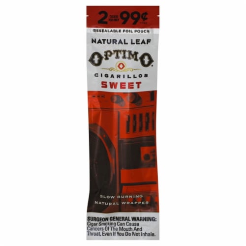 Swisher Sweets Optimo® Natural Leaf Sweet Cigarillos Perspective: front