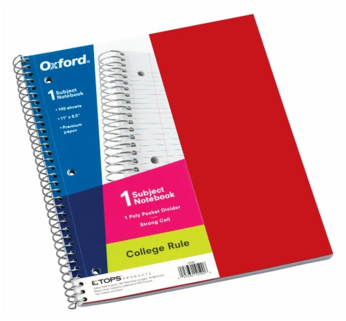 Oxford® 1-Subject College Rule Notebook Perspective: front