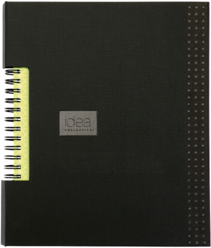 Oxford® The Idea Collective® Double Wire Business Notebook - 80 Sheets - Black Perspective: front