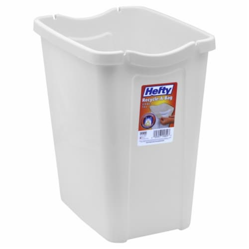 Hefty Trash Can - White Perspective: front