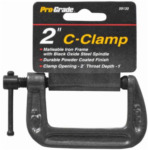Pro-Grade C-Clamp - 2 x 1 Inch Perspective: front