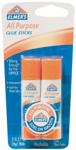 Elmer's All-Purpose Glue Sticks, 0.21 oz, 2 ea Perspective: front