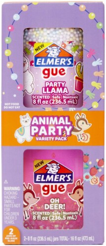 Elmer's® Animal Party Premade Slime Variety Pack Perspective: front