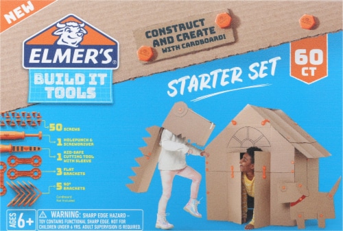 Elmers Build It Tools Cardboard Creation Expansion Set Craft for Kids 20  Count