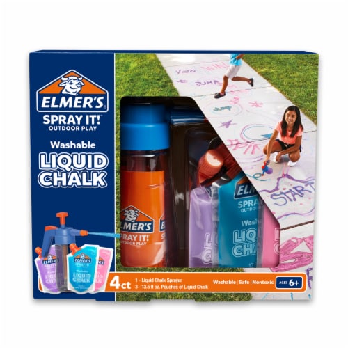 Elmer's® Spray It!™ Outdoor Washable Liquid Chalk Color Sprayer Kit, 4 ct -  Kroger