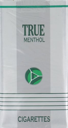 True Menthol 100s Cigarettes Perspective: front