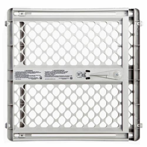 North States Gray 26 in. H x 26-42 in. W Plastic Child Safety Gate - Total Qty: 1 Perspective: front