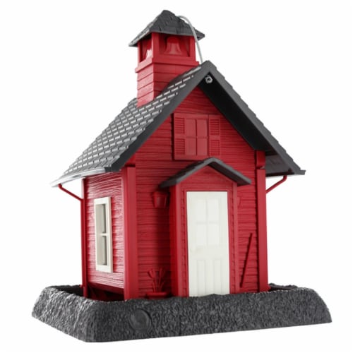 North States Lil Red School House Village Collection Bird Feeder  9084 Perspective: front