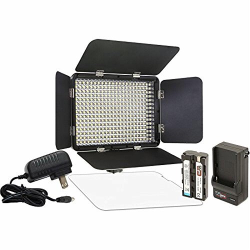Vidpro Led-330x Varicolor Studio Video Lighting Kit For Canon Camcorder And Studio Perspective: front
