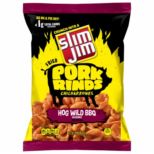 Slim Jim® Hog Wild BBQ Pork Rinds Perspective: front