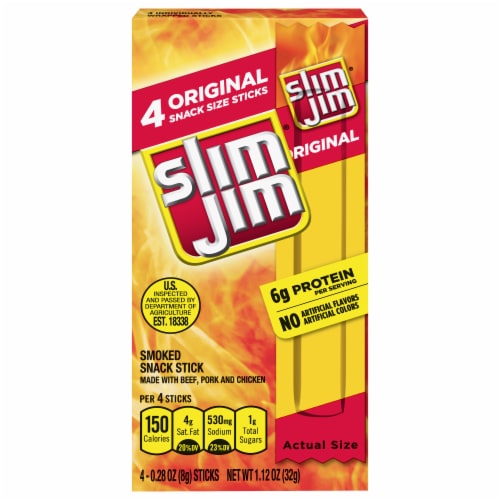 Slim Jim® Original Snack Size Stick Perspective: front