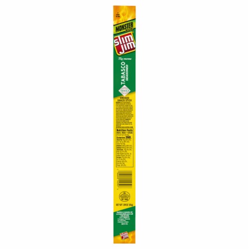 Slim Jim Tabasco Monster Meat Snack Perspective: front