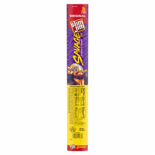 Slim Jim® Savage Size Original Flavor Smoked Snack Stick Perspective: front