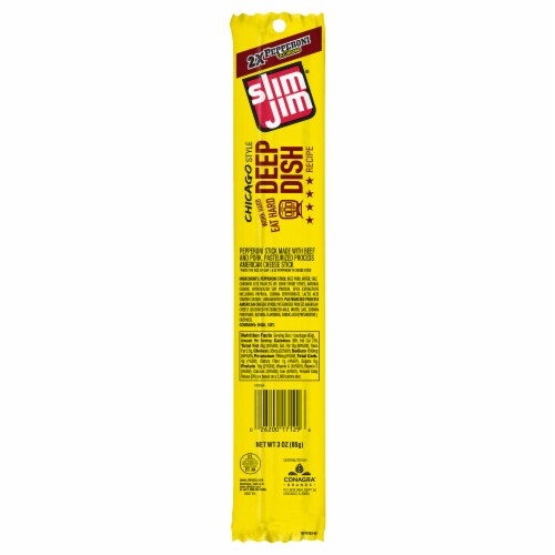 Slim Jim® Chicago Style Deep Dish Pepperoni Jerky Perspective: front