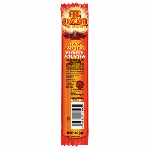 Penrose Fire Cracker Giant Red Hot Pickled Sausage Perspective: front