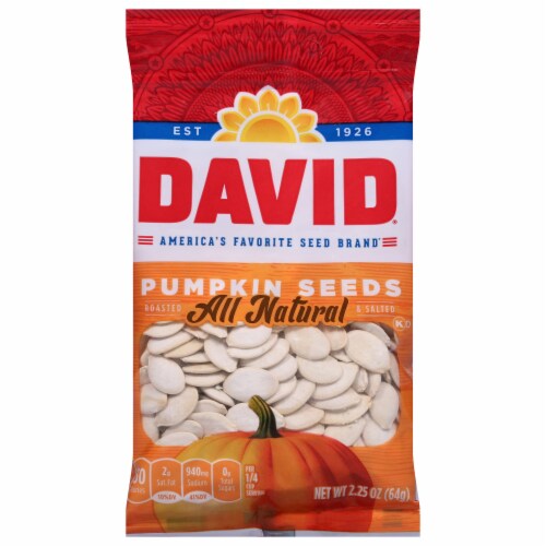 David Roasted & Salted Pumpkin Seeds Perspective: front