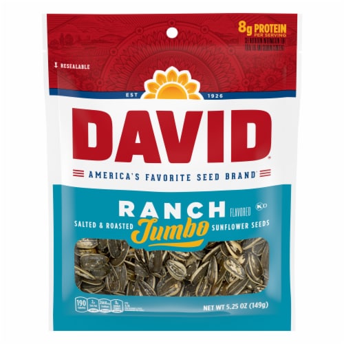David® Salted & Roasted Ranch Flavored Jumbo Sunflower Seeds Perspective: front