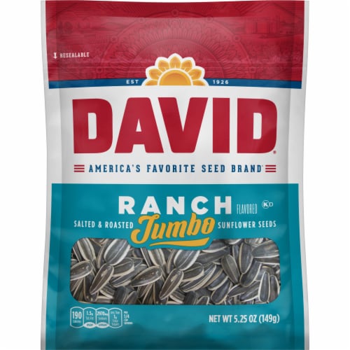 David® Salted & Roasted Ranch Flavored Jumbo Sunflower Seeds Perspective: front