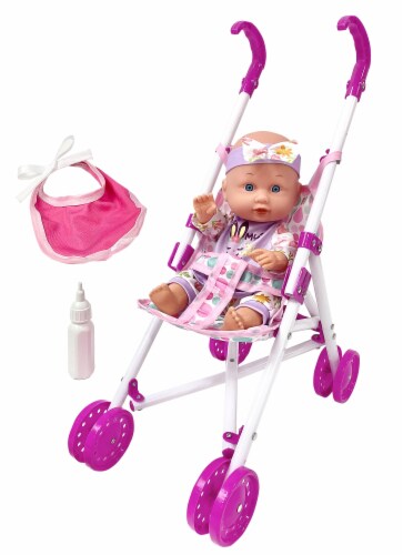 Uneeda Little Luv Doll & Stroller Perspective: front