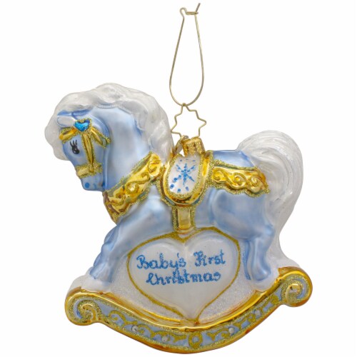 Christopher Radko Christopher Radko Baby's First Christmas Blue Foal