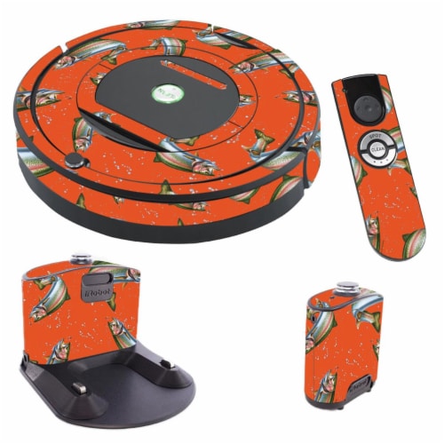 MightySkins IRRO770-Trout Collage Skin for iRobot Roomba 770 Robot Vacuum, Trout Collage Perspective: front
