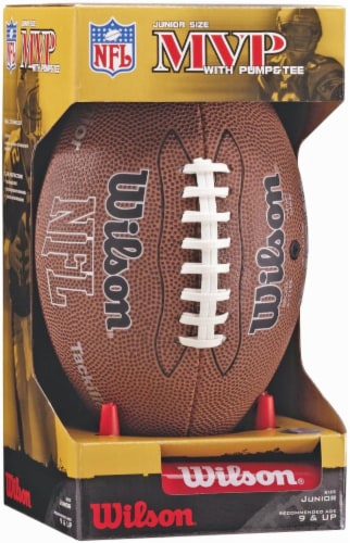 Wilson® NFL MVP Junior Football with Pump and Tee - Brown, 1 each