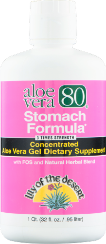 Lily of the Desert Stomach Formula Aloe Vera 80 Dietary Supplement Perspective: front