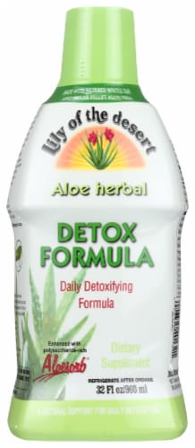 Lily Of The Desert Aloe Herbal Detox Formula Dietary Supplement Perspective: front