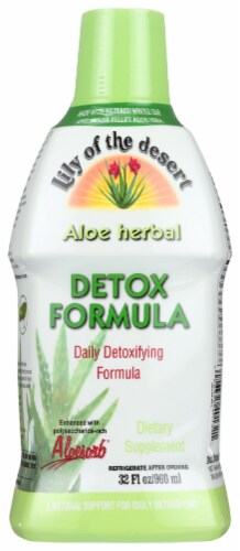 Lily Of The Desert Aloe Herbal Detox Formula Dietary Supplement Perspective: front